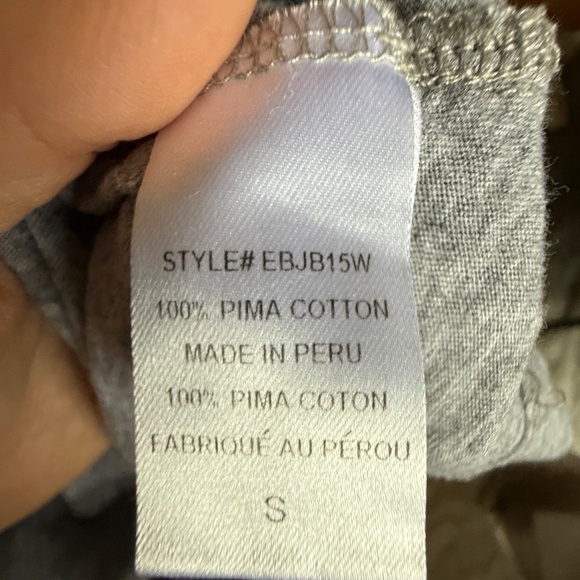 Adam Lippes | Size Small Classic Heather Grey Tee – 100% Prima Cotton - Picture 7 of 7